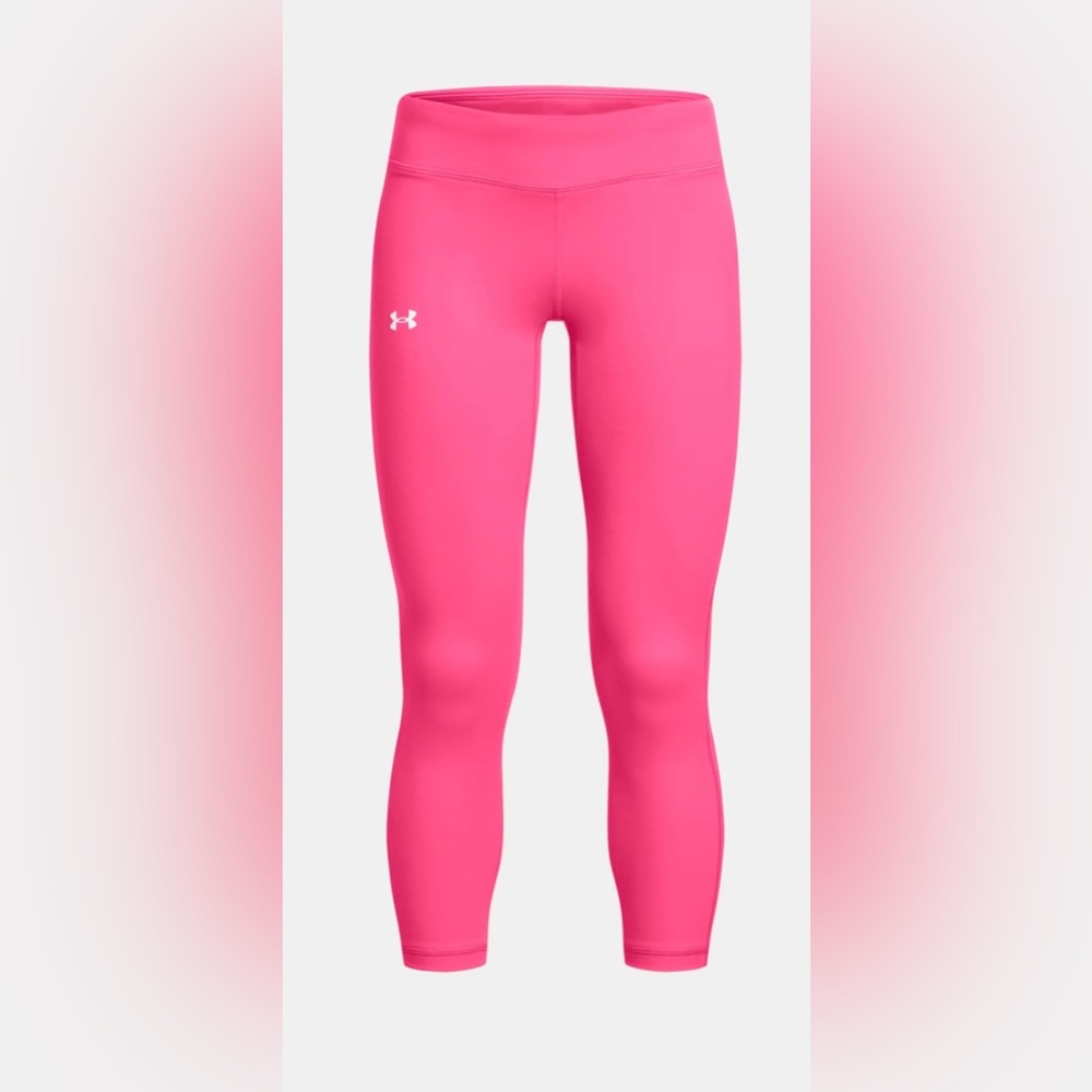 Under Armour Girls Motion Crop Leggings - Hot Pink - YXL NWT